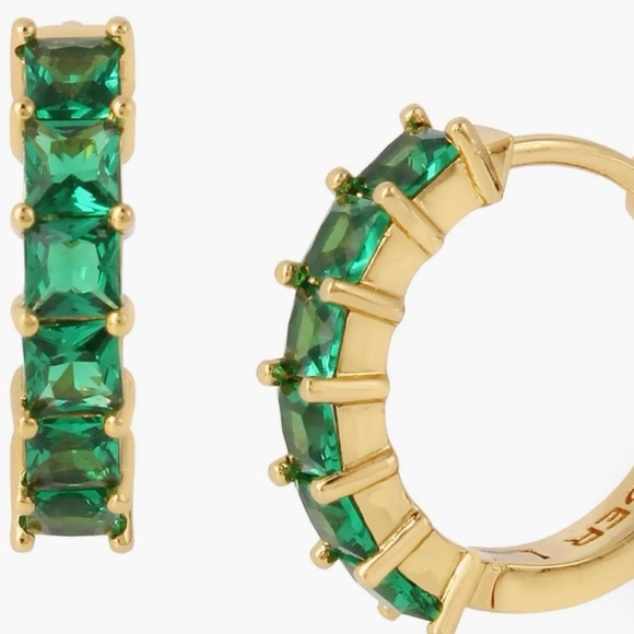 Kurt Geiger Huggie hoop earrings/Be kind in rainbow on back in dust bag NWT - Picture 6 of 14